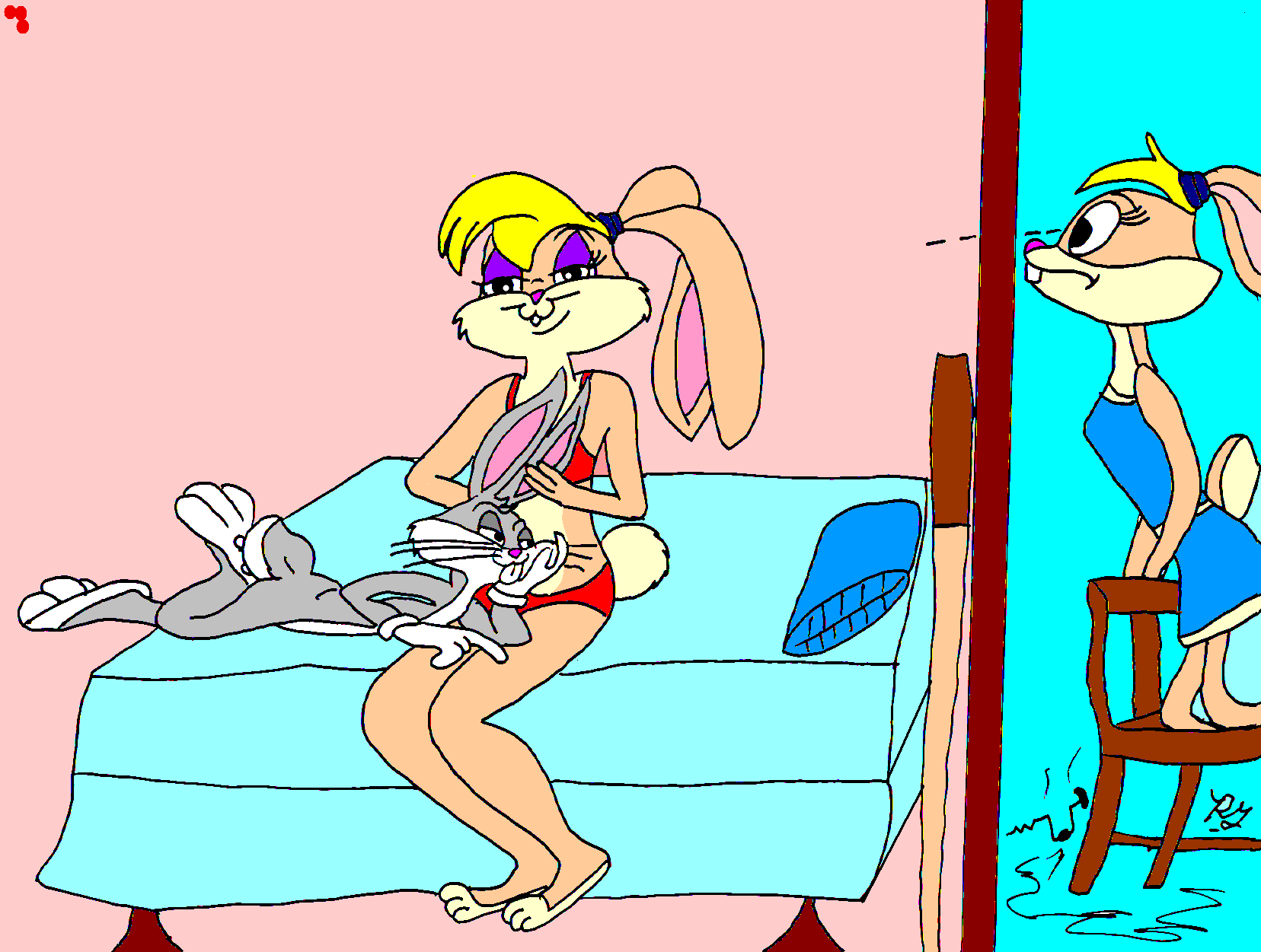 LOLA BUNNY AND BUGS LOLA LOOK ON BUGS by guibor112345 Submis