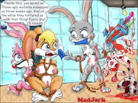babs_bunny, blood, bondage, bunny, cartoon, comedy, disney, female, gagged,...